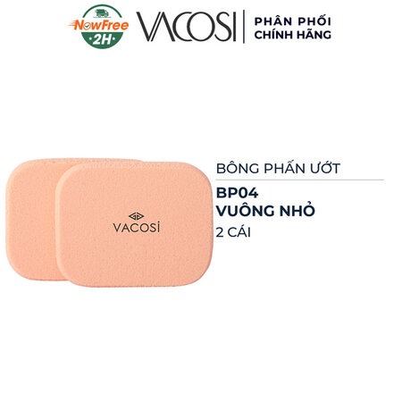 Bông Phấn Ướt Vacosi Vuông Nhỏ (Small Square Sponge) 2 cái