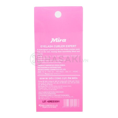 Bấm Mi Mira Vỏ Hồng (Eyelash Curler Expert0