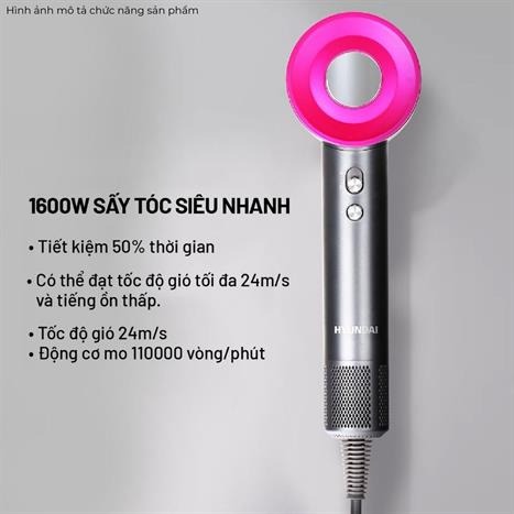 Máy sấy tóc tốc độ cao Hyundai HC-157-WH