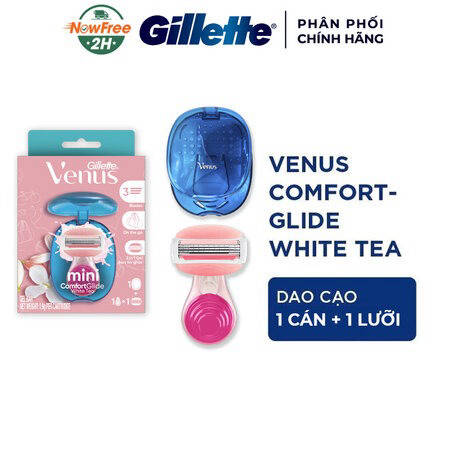 Dao Cạo Nữ Gillette Venus Hoa Trà Trắng (Venus Comfortglide White Tea) 1 Cán + 1 Lưỡi