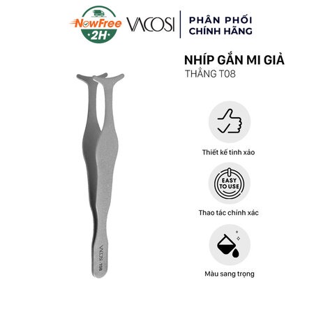 Nhíp Gắn Mi Giả Vacosi (Eyelash Tweezers) Đen
