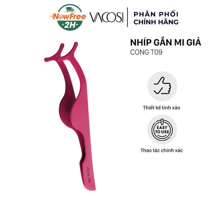 Nhíp Gắn Mi Giả Vacosi (Eyelash Tweezers Curved) Đen