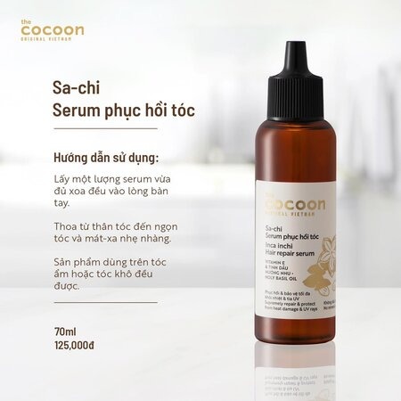 Tinh Chất Dưỡng Tóc Cocoon Hỗ Trợ Phục Hồi & Bảo Vệ (Inca Inchi Hair Repair Serum) 70ml