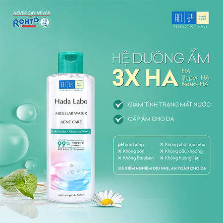 Nước Tẩy Trang Hada Labo Sạch Sâu Cho Da Mụn, Nhạy  Cảm (Micellar Water Acne Care) 240ml