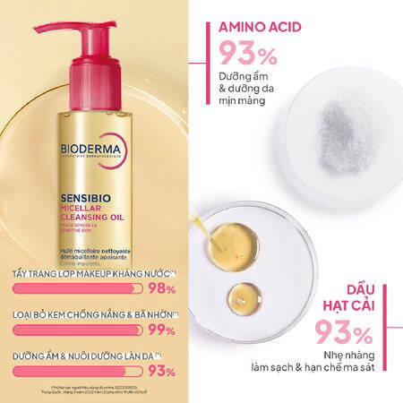 Dầu Tẩy Trang Bioderma Hỗ Trợ Sạch Sâu Dịu Nhẹ (Sensibio Micellar Cleansing Oil) 150ml
