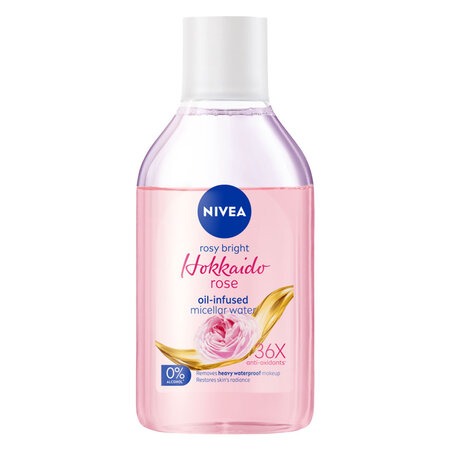 Nước Tẩy Trang Nivea Chiết Xuất Hoa Hồng Hokkaido (Rosy White Hokkaido Rose Oil-Infused Micellar) 400ml