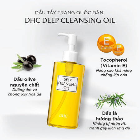 Dầu Tẩy Trang DHC Chiết Xuất Olive Làm Sạch Sâu Da (Olive Deep Cleansing Oil) 70ml