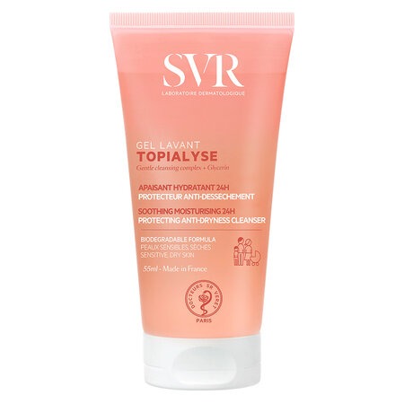 Gel Rửa Mặt SVR Không Xà Phòng Cho Da Khô, Nhạy Cảm (Topialyse Gel Lavant) 200ml