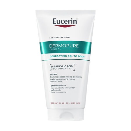 Gel Rửa Mặt Eucerin Cho Da Mụn (Dermopure Clinical Correcting Gel To Foam) 150ml