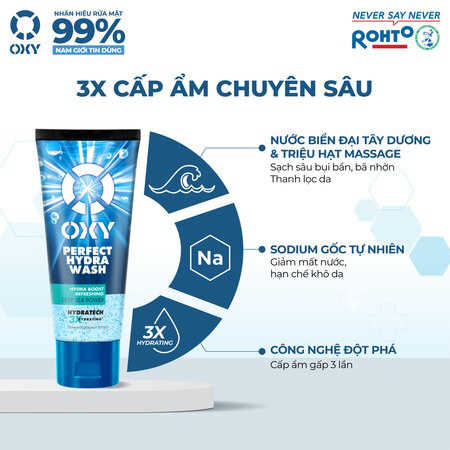 Gel Rửa Mặt OXY 3X Cấp Ẩm Chuyên Sâu (Perfect Hydra Wash) 100g
