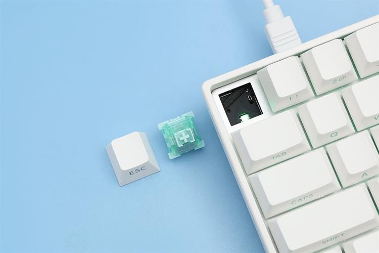 Bàn Phím Cơ Có Dây Akko FUN60 Pro SP White Akko Glare Magnetic Switches