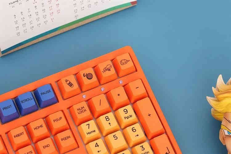 Bàn Phím Cơ Không Dây Akko 3108 RF Dragon Ball Z Cream Blue
