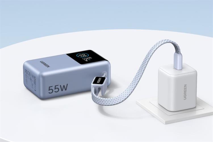 Pin sạc dự phòng 10000mAh Type C PD QC 3.0 55W Ugreen PB727 kèm Cáp Type C