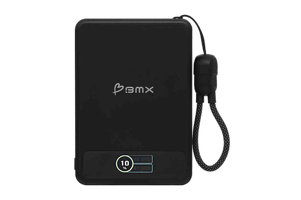 Pin sạc dự phòng Solid-state 5000mAh Không dây Magnetic Qi2 Type C PD 20W BMX B939 kèm Cáp Type C