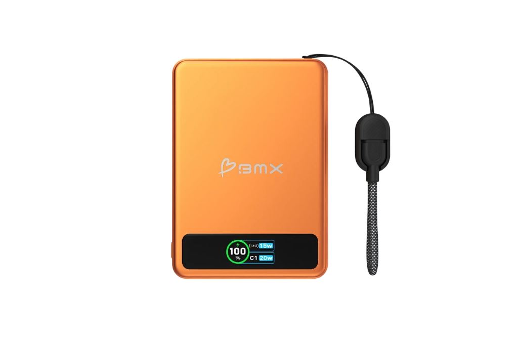 Pin sạc dự phòng Solid-state 5000mAh Không dây Magnetic Qi2 Type C PD 20W BMX B939 kèm Cáp Type C