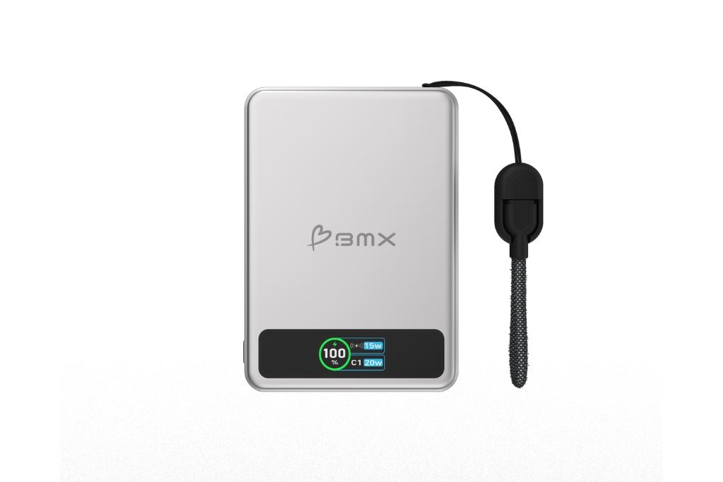 Pin sạc dự phòng Solid-state 5000mAh Không dây Magnetic Qi2 Type C PD 20W BMX B939 kèm Cáp Type C
