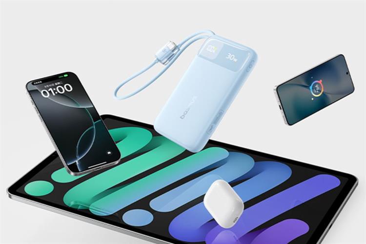 Pin sạc dự phòng 20000mAh Type C PD QC 3.0 30W Baseus Comet Pro E0027Y kèm Cáp Lightning và Type C
