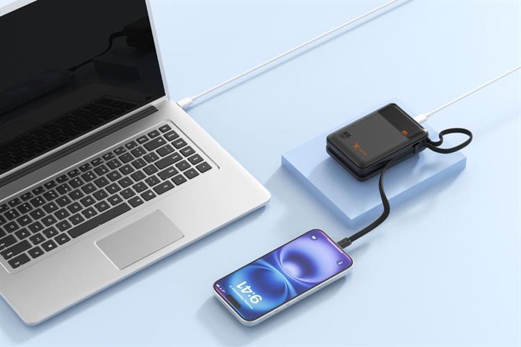 Pin sạc dự phòng Polymer 20000mAh Type C PD 65W Xmobile DS2294B kèm Cáp Type C