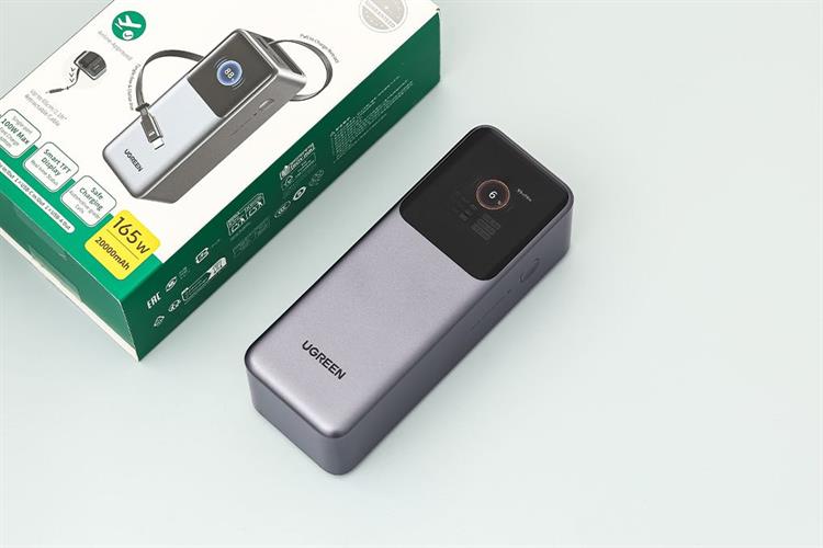 Pin sạc dự phòng 20000mAh Type C PD QC 3.0 165W Ugreen PB726 kèm Cáp dây rút Type C