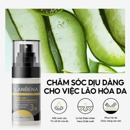 Xịt Tẩy Tế Bào Chết Lanbena Làm Sạch Sâu (Moist And Removing Deadcell Exfoliating Peel Spray) 30ml