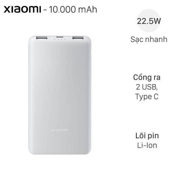 10000mAh Type C PD QC 3.0 22.5W Xiaomi Lite P16ZM