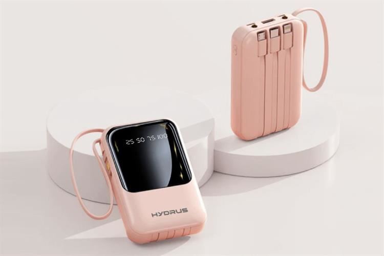 Polymer 10000mAh Type C 10.5W Hydrus K108 kèm Cáp Lightning - Type C - Micro