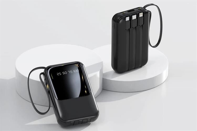 Polymer 10000mAh Type C 10.5W Hydrus K108 kèm Cáp Lightning - Type C - Micro