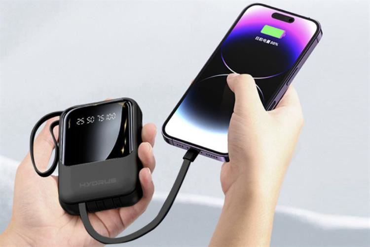 Polymer 10000mAh Type C 10.5W Hydrus K108 kèm Cáp Lightning - Type C - Micro