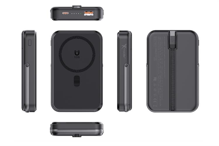 Polymer 10000mAh Không dây Magnetic Type C PD QC 3.0 22.5W Xmobile M12-3