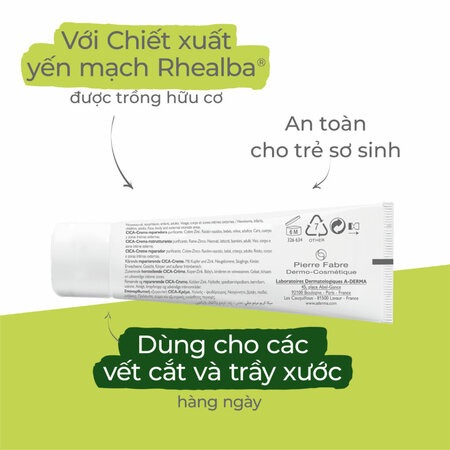 Kem Dưỡng A-Derma Làm Dịu & Phục Hồi Da Kích Ứng (Dermalibour+ Repairing CICA-Cream) 50ml
