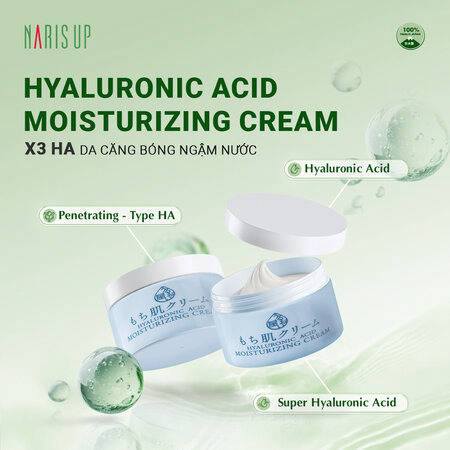 Kem Dưỡng Naris Cosmetics Cấp Ẩm Chuyên Sâu (Uruoi-Ya Hyaluronic Acid Moisturizing Cream) 48g