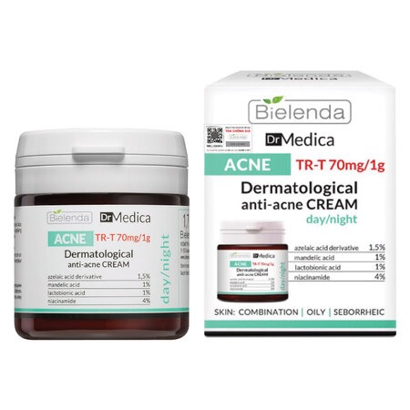 Kem Dưỡng Bielenda Giảm Mụn Mờ Thâm Đều Màu Da (Dr Medica Anti-Acne Cream) 50ml