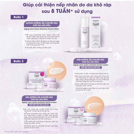 Kem Dưỡng Ẩm Curél Chuyên Sâu Cho Da Lão Hóa (Aging Care Series Moisture Facial Cream) 40g
