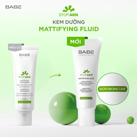Kem Dưỡng Laboratorios Babé Cho Da Dầu Mụn (Stop AKN Mattifying Fluid) 50ml