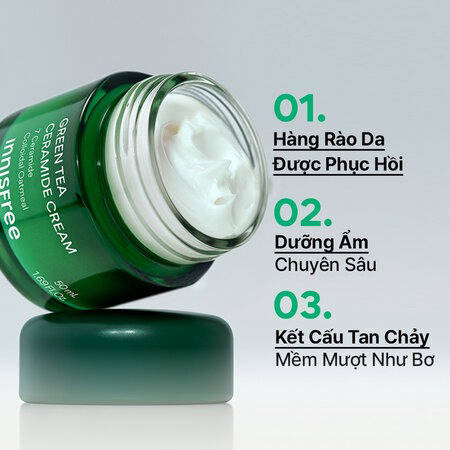 Kem Dưỡng innisfree Cấp Ẩm, Phục Hồi (Green Tea Ceramide Cream) 50ml