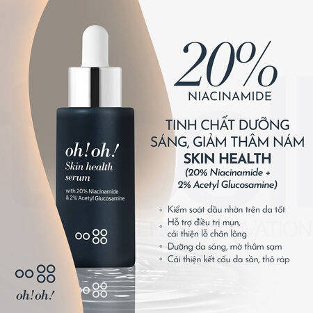 Serum oh!oh! Dưỡng Sáng Da, Giảm Thâm Nám (Skin Health Serum) 10ml