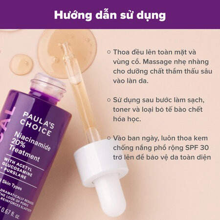 Serum Paula's Choice Se Khít Lỗ Chân Lông Tối Ưu (Clinical Niacinamide 20% TreatmentClinical Niacinamide 20% Treatment) 20ml