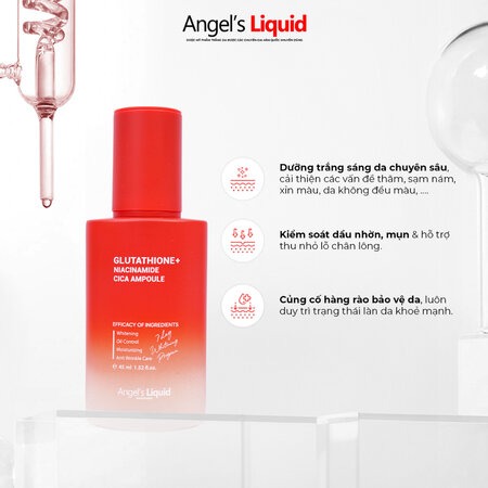 Serum Angel's Liquid Làm Sáng, Kiểm Soát Dầu (Glutathione + Niacinamide Cica Ampoule)