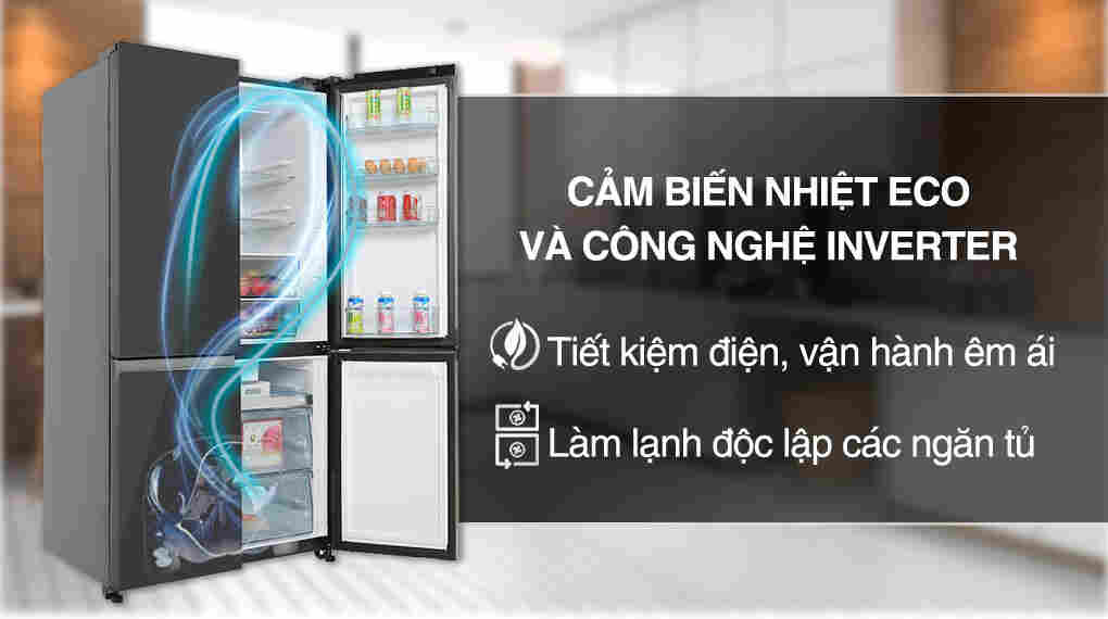 Tủ lạnh Hitachi Inverter 569 lít Multi Door R-WB640PGV1 GMG