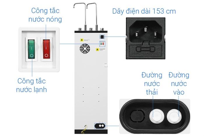 Máy lọc nước RO nóng nguội lạnh Mutosi MP-S1011 10 lõi