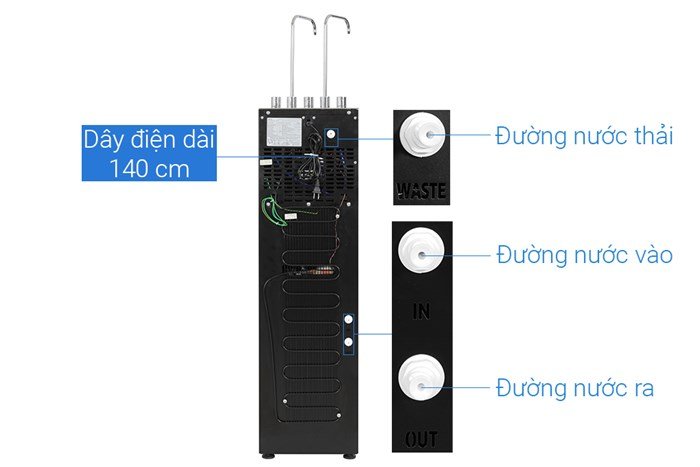 Máy lọc nước RO nóng nguội lạnh Hydrogen Kangaroo Sumire KG12A8 12 lõi