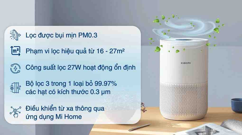 Máy lọc không khí Xiaomi Smart Air Purifier 4 Compact EU (BHR5860EU)