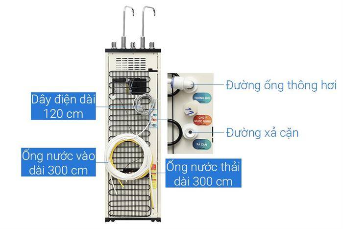 Máy lọc nước RO nóng nguội lạnh Hydrogen Livotec 638 10 lõi