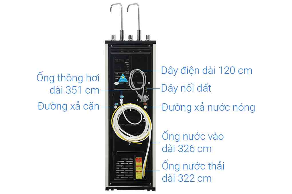 Máy lọc nước RO nóng nguội lạnh Hydrogen Livotec 636 10 lõi