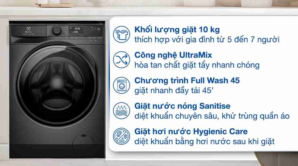 Máy giặt Electrolux UltimateCare 500 Inverter 10 kg EWF1023P5SC