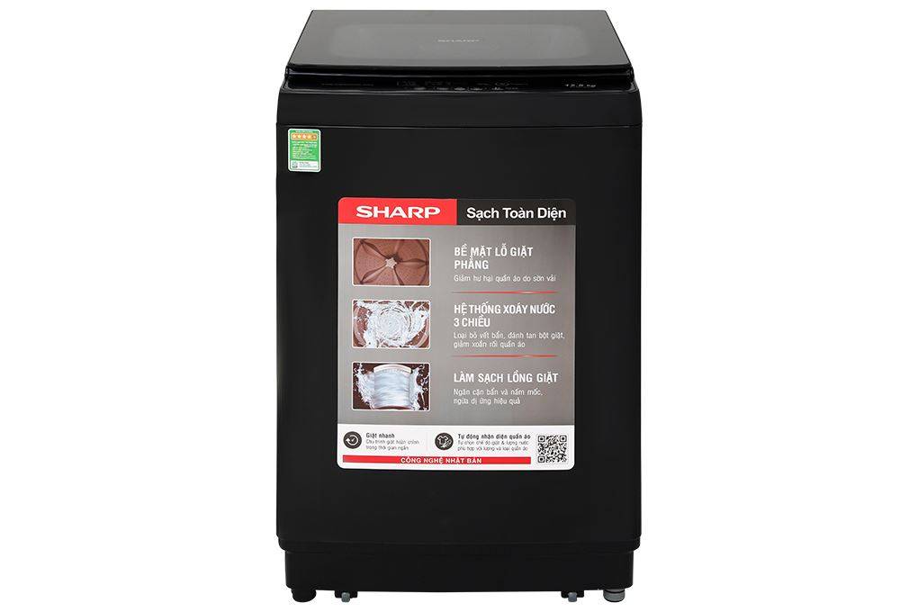 Máy giặt Sharp 12.5 kg ES-TM125CN-BK