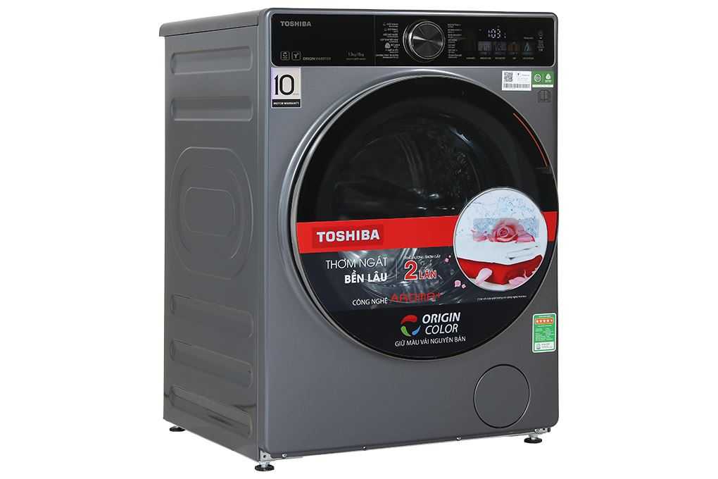Máy giặt sấy Toshiba Inverter TWD-T25BZP140MWV(MG) giặt 13 kg - sấy 8 kg