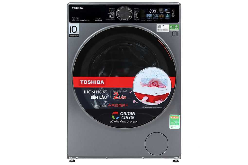 Máy giặt sấy Toshiba Inverter TWD-T25BZP140MWV(MG) giặt 13 kg - sấy 8 kg