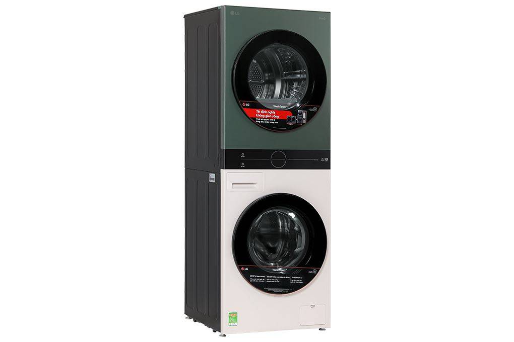Tháp giặt sấy LG WashTower Inverter WT1410NHEG giặt 14 kg - sấy 10 kg