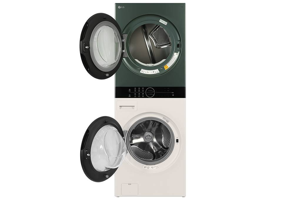 Tháp giặt sấy LG WashTower Inverter WT2517NHEG giặt 25 kg - sấy 17 kg